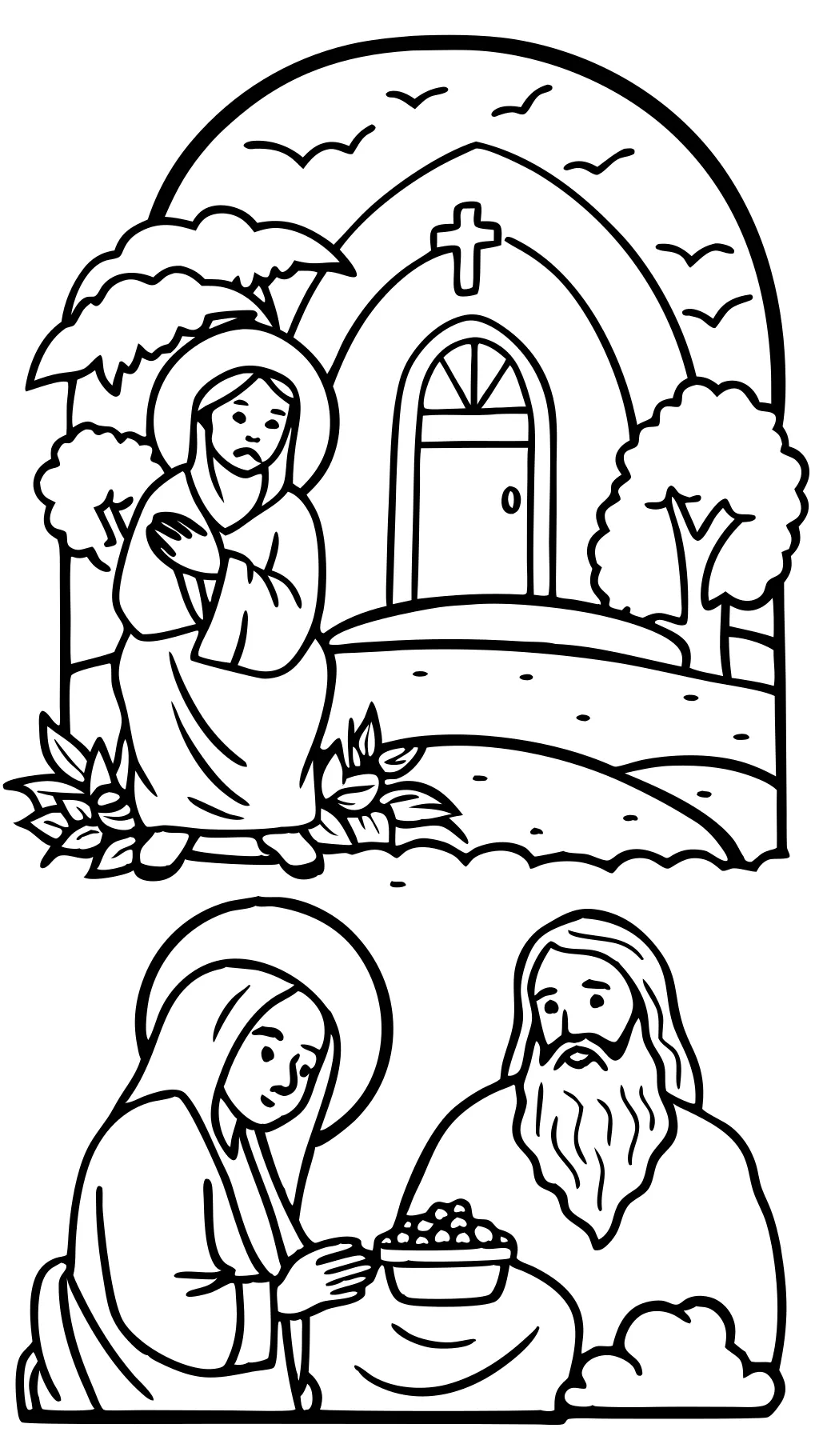 easter story coloring pages